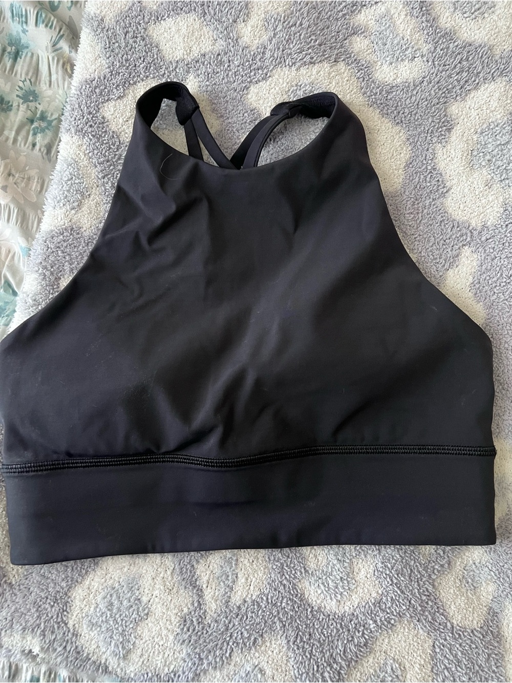 Lululemon Energy Bra High Neck Long Line -black size 8